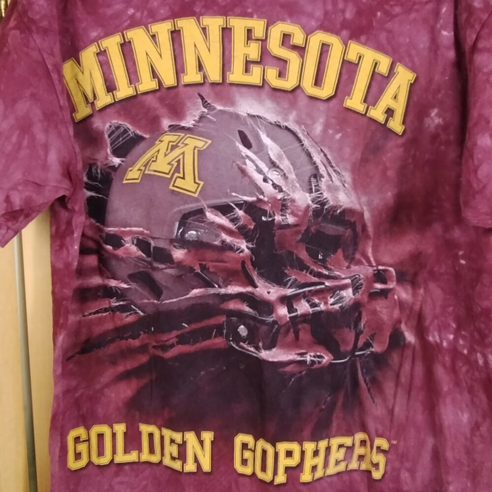 Minnesota Golden Gopher Tie Dye The Mountain T Shirt Size L - Picture 2 of 5